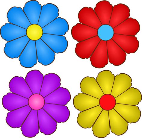 flowers clip art free|free clip art colorful flowers.